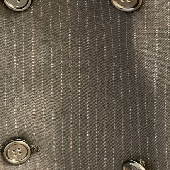 Vintage Men's Dark Blue Pinstripe Pierre Cardin Suit Blazer - Picture 7 of 8